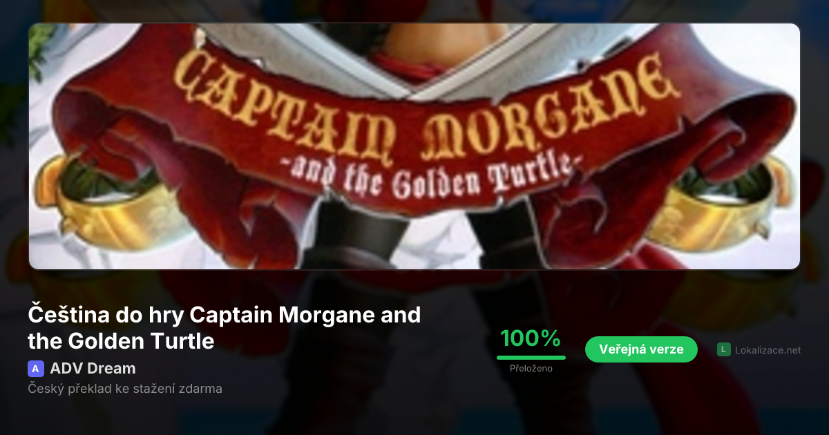 Captain Turtle Čeština do Captain Morgane and the Golden Turtle - Stáhnout zdarma ...