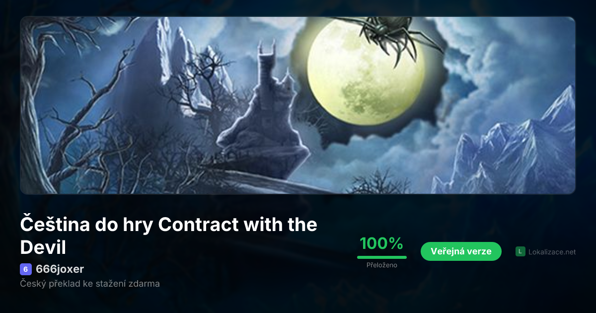 Čeština do Contract with the Devil - Stáhnout zdarma | Lokalizace.net