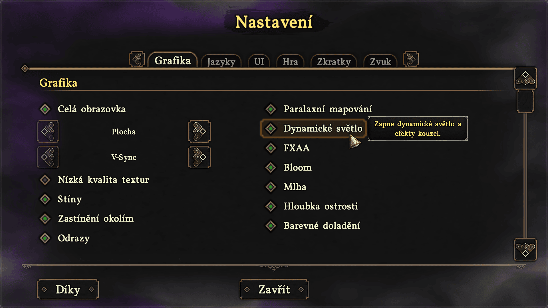 Nastavení