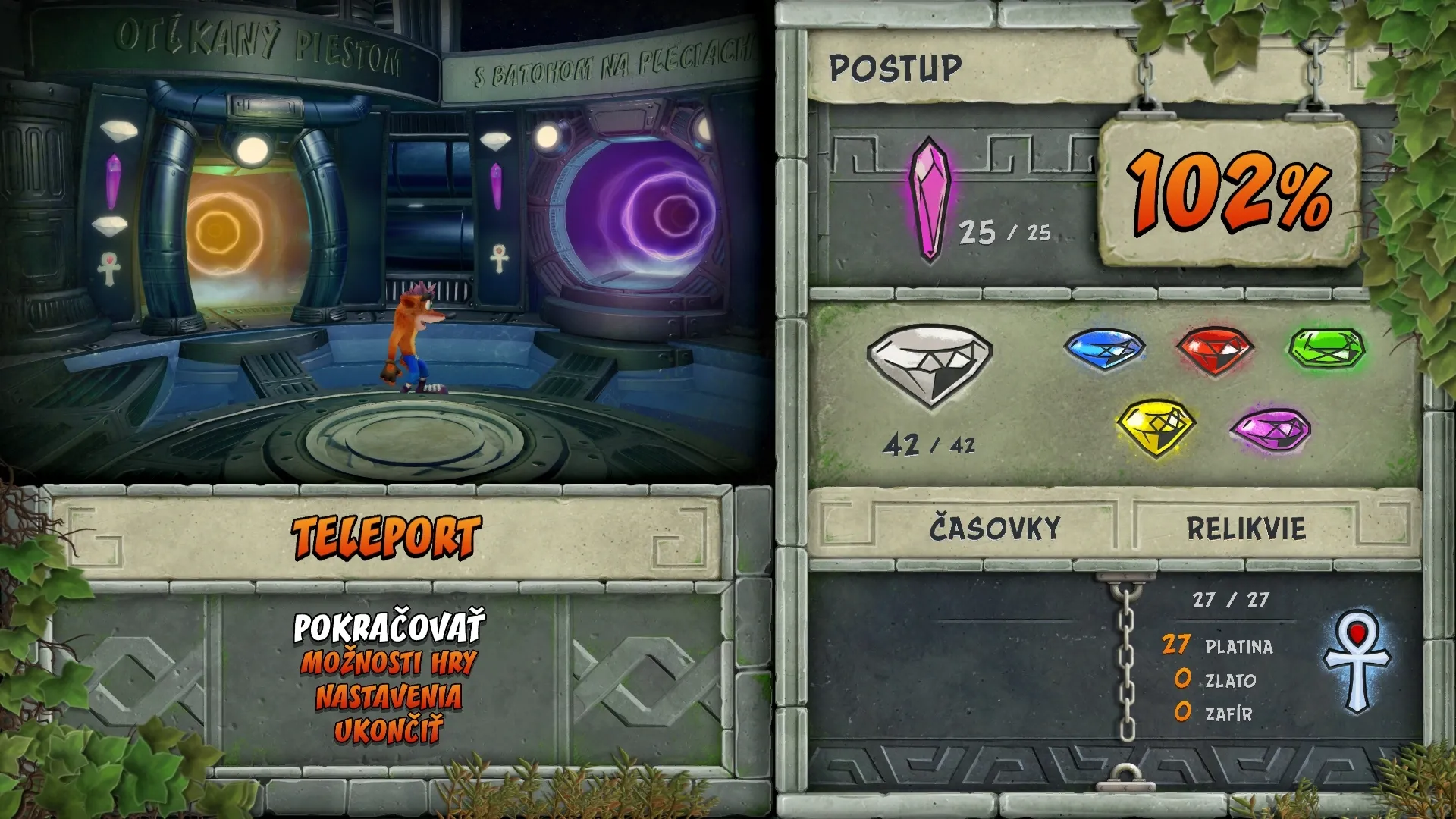 Crash Bandicoot: N. Sane Trilogy (SK + titulky v príbehových scénach)
