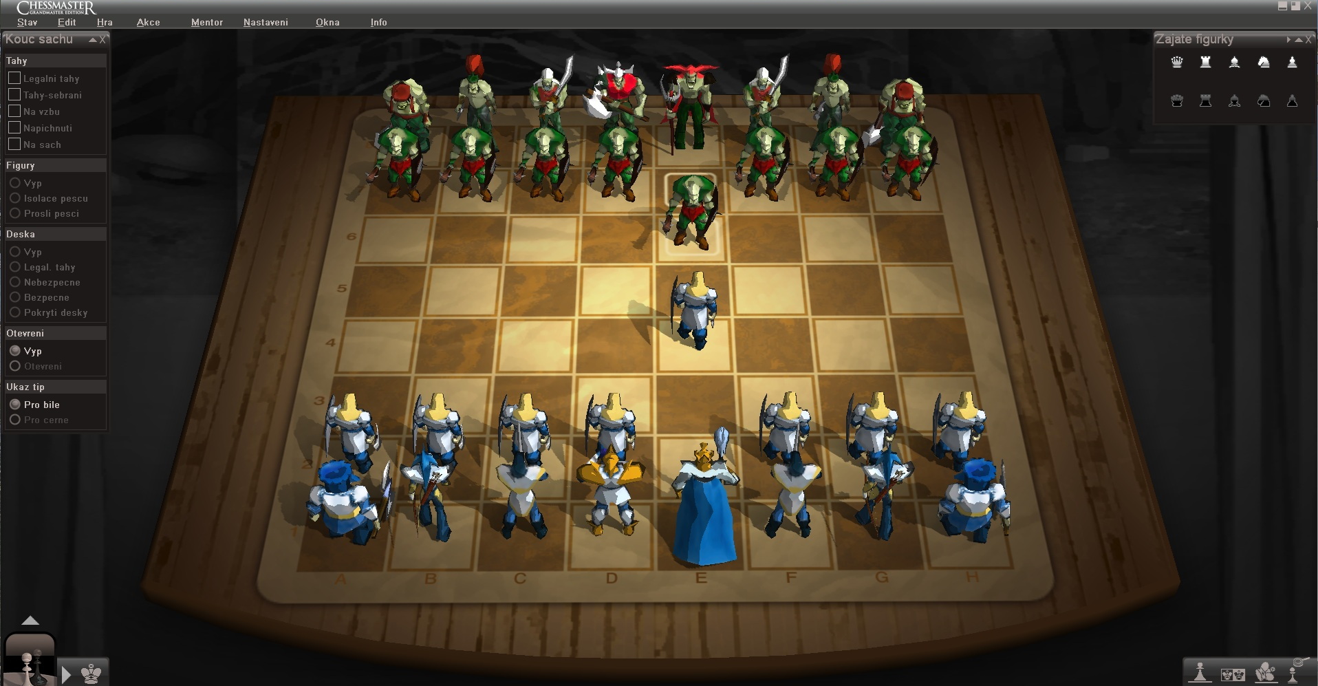 3D animované šachové figurky.